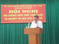 HỘI NGHỊ BỒI DƯỠNG KIẾN THỨC PHÁP LUẬT VÀ NGHIỆP VỤ HÒA GIẢI Ở CƠ SỞ