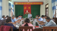 Phó Chủ tịch Hội đồng PHPBGDPL tỉnh – Phó Giám đốc Sở Tư pháp Phạm Dân phát biểu tại buổi làm việc