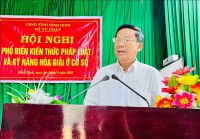 Giám đốc Sở Tư pháp phát biểu khai mạc hội nghị