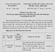 (Thông cáo báo chí số 06/TCBC-STP ngày 13/5/2025 của Sở Tư pháp)