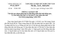 TCBC: Văn bản QPPL tỉnh Gia Lai ban hành trong tháng 7 năm 2026