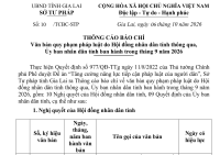 TCBC: Văn bản QPPL tỉnh Gia Lai ban hành trong tháng 9 năm 2026