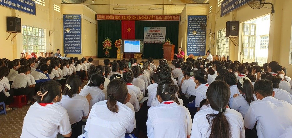 Hoạt động được tổ chức tại Trường PTDTNT Trung học cơ sở Kbang